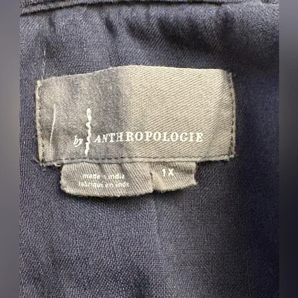 ANTHROPOLOGIE Linen Duster Long Tunic - Picture 4 of 6